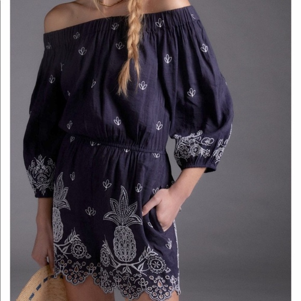 Farm Rio Jackie Embroidered Romper